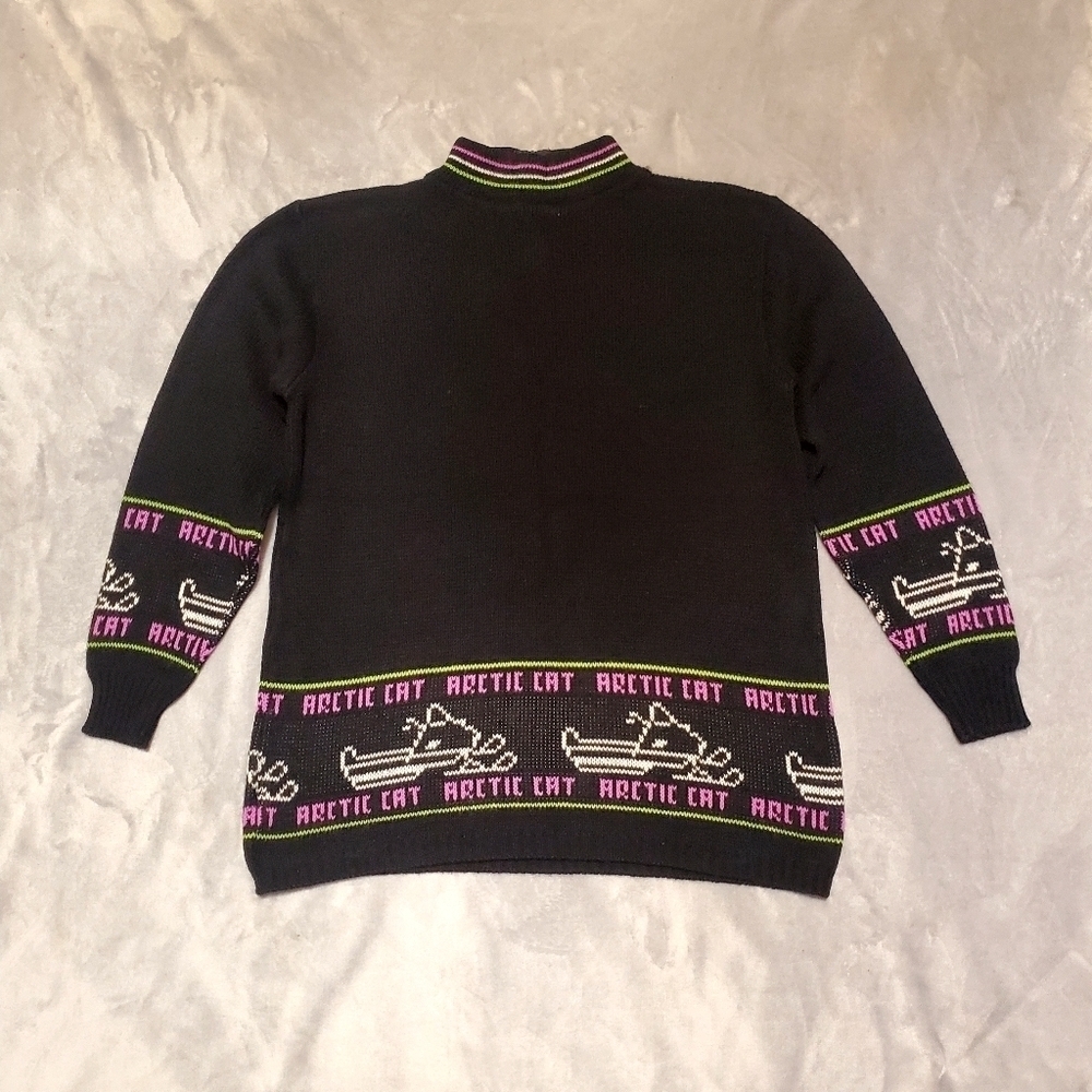 Arctic Cat Vintage Wear Snowmobile Racing Sweater Size Large - Picture 3 of 7